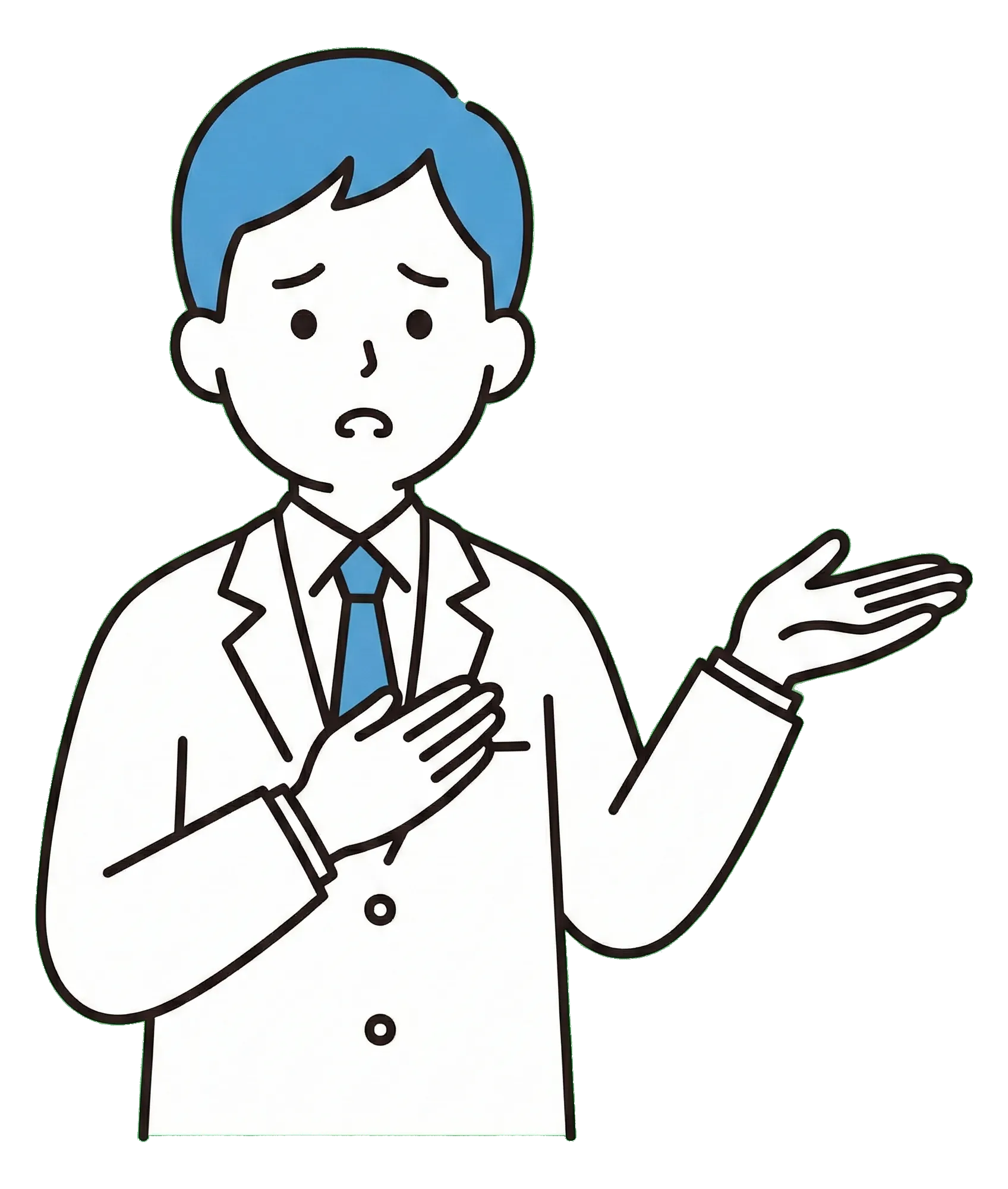 注意を促す医師